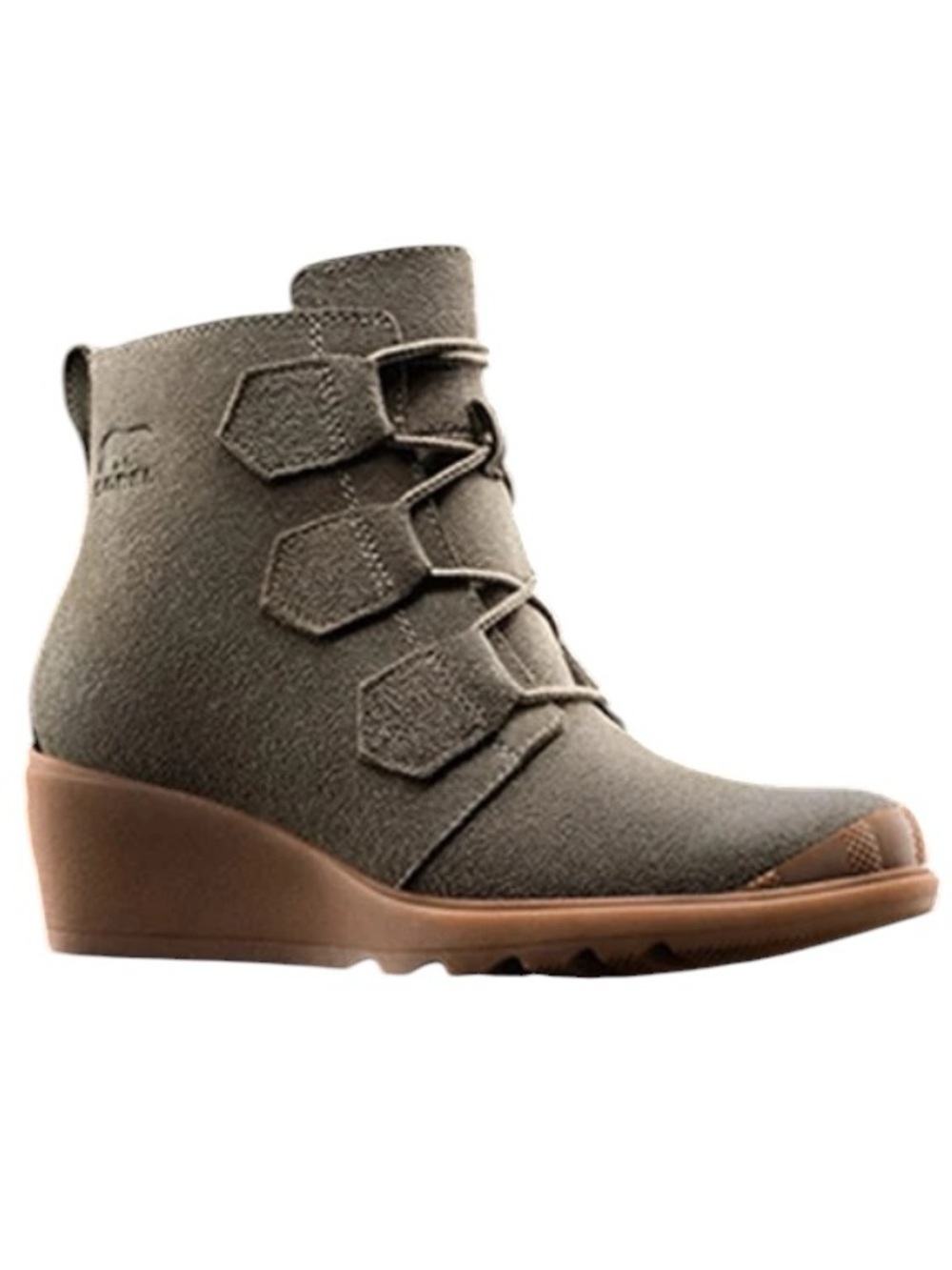 Sorel Women's Toronto waterproof wedge ankle boots,olive brown suede,  Size 9.5